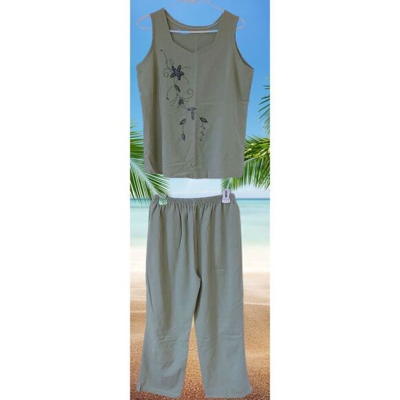 No Brand Other - Sage green Two-piece lounge set